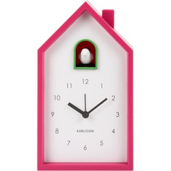 Wekker Modern Cuckoo - Helderroze - 6x12x20cm