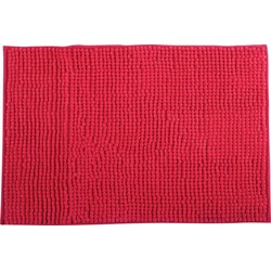 MSV Badkamerkleed/badmat voor op de vloer - fuchsia roze - 40 x 60 cm - Microvezel - Badmatjes