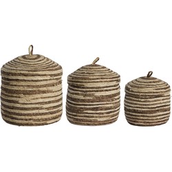 Light & Living - Mand KILRUSH - Ø34x36cm - Bruin - Set van 3