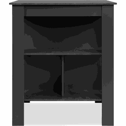 Bartafel met 3 opbergvakken decor in leisteen en antraciet L92 cm - ATLANTA