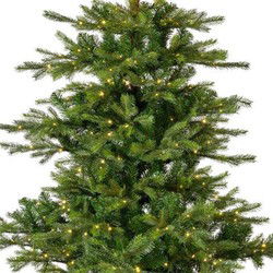 Grandis fir kunstkerstboom prelit verlicht dia. 111-H150 cm groen/warm wit
