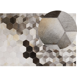 Beliani SASON - Patchwork-Beige-Koeienhuid leer