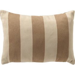 Dutch Decor CYRUS - Outdoor kussenhoes 40x60 cm - waterafstotend en uv-bestendig - gestreept - Irish Cream - beige - Dutch Decor
