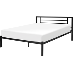 Beliani CUSSET - Tweepersoonsbed-Zwart-Staal