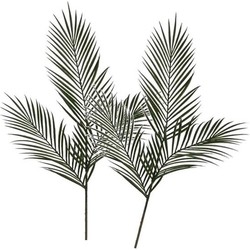 Mica Decorations Kunstblad - 2x - aerca goudpalm - tak - 95 cm - Kunstplanten