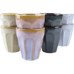 OTIX Koffie Kopjes - 8 Stuks - 250 ml - Zonder Oor - Koffietassen - Porselein - Hittebestendig - FELCE