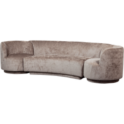 WOOOD Combi-Popular Modulaire Bank - Chenille - Taupe - 72x370x97