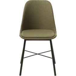 Eetkamerstoel Stof - Olijfgroen - Zithoogte 43cm - Stoel Whistler Up - Set van 2