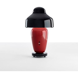 Parachilna Chinoz Tafellamp - Rood - Zwart - Zwart