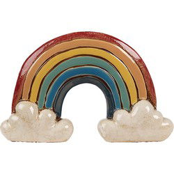 Clayre & Eef Bloempot Rood Keramiek Regenboog