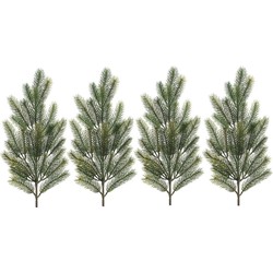 4x Kerstversiering dennentakken/dennentakjes groen 66 cm - Decoratieve tak kerst