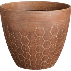 Mica Decorations Bravo Bloempot voor Buiten - H32,5 x Ø38 cm - Koper bijenkorf