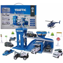 Allerion Speelgoed Politiebureau - Autogarage - Met Politie Auto Speelgoed - Voor Jongens en Meisjes