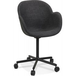 Bureaustoel met armleuningen ASTRA 59x59x85 cm Zwart