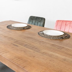 Giga Meubel Eettafel Mangohout - 300x100x76cm - Metaal - Duncan