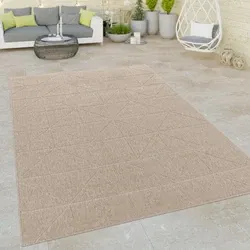 Binnen & Buitenkleed - Vloerkleed Bruliza - Geo - Beige - 240x340 cm