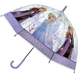 Disney Frozen Kinderparaplu 70 cm Paars/Transparant
