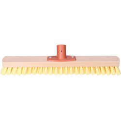 Schrobber - 40 cm - hout - geel - schrobborstel - schoonmaakborstel - Schrobborstels