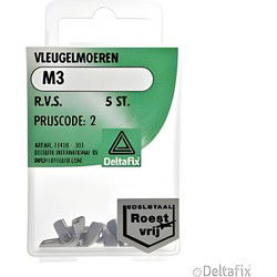 Vleugelmoer m3xrvs 5st