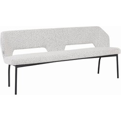 MUST Living Bench Bloom 190,86x190x57 cm, bouclé light grey