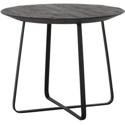 DTP Home Coffee table Neptunes medium BLACK,40xØ50 cm, recycled teakwood