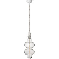 Home sweet home hanglamp Leonardo wit Diabolo - helder