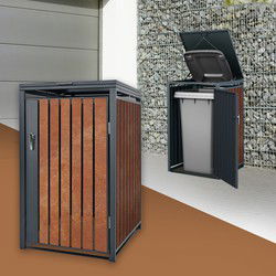1 afvalbak tot 240L 68x80x116,3 cm gemaakt van staal in roest-look ML-design