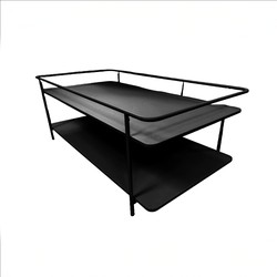 Salontafel Zwart Metaal - 110x55x34,3cm - Yuba
