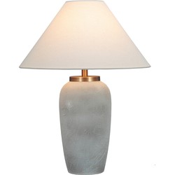 Fine Asianliving Chinese Table Lamp Porcelain with Lampshade Grey