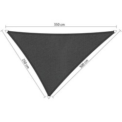 Shadow Comfort driehoek 2,5x3x3,5m DuoColor Carbon Black