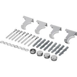 Universeel bevestigingsmateriaal voor radiatoren complete set Chroom LuxeBath