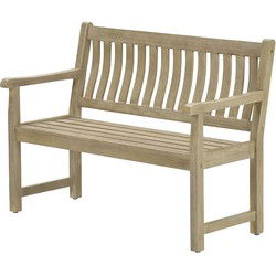 Vondel parkbench - eucalyptushout met white wash - L120 cm