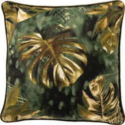 Dutch Decor BABEL - Sierkussen velvet Chive 45x45 cm - groen - Dutch Decor