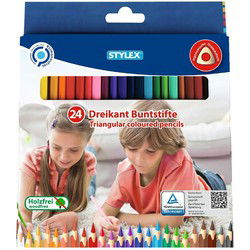 Stylex Driehoekige Kleurpotloden 24 Kleuren