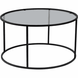 Ronde salontafel met glazen blad D80 cm  AURUM