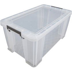 Whitefurze - Opbergbox - 54 liter - Transparant - 66 x 38 x 31 cm - Opbergbox