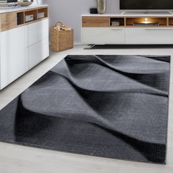 Tapijtenloods Parma Design Vloerkleed Zwart / Grijs Laagpolig- 200x290 CM