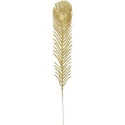 Clayre & Eef Decoratie Veer Goudkleurig Kunststof
