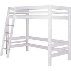 MOJO Hoogslaper schuine ladder White Wash 90 x 200 cm - inclusief montage