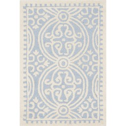 Safavieh Medallion Indoor Hand Tufted Area Rug, Cambridge Collection, CAM123, in Light Blue & Ivory, 91 X 152 cm