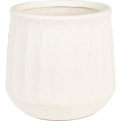 Clayre & Eef Bloempot  Ø 11x11 cm Beige Keramiek Bloempot binnen