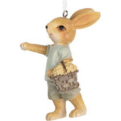 Clayre & Eef Paashanger Konijn 5x4x8 cm Beige Kunststof