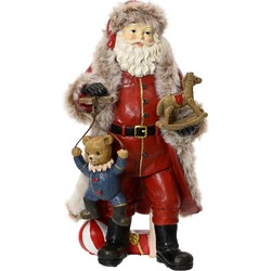 Kerstman polyresin l9.5b11h22 cm rood kerst