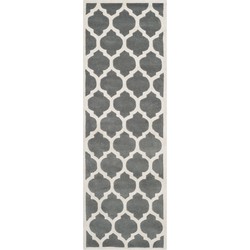 Safavieh Contemporary Indoor Hand Tufted Area Rug, Chatham Collection, CHT734, in Dark Grey & Ivory, 69 X 213 cm