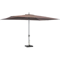 Rechteckiger taupefarbener Regenschirm 400 x 300 cm Sonnensegel Madison - Madison