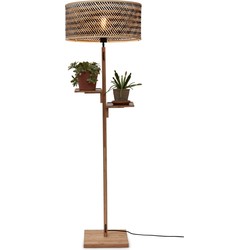 Vloerlamp Java - Bamboe/Zwart - Ø50x158cm