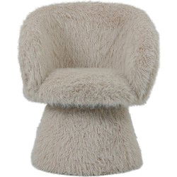 PTMD Fauteuil Hermes - 65x62x79 cm - Hout - Beige
