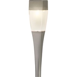 Lumineo Prikspot - solar - zilvekleurig - 26 cm - Prikspotjes