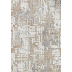 Modern Abstract Tapijt MARTINA - Beige/Wit - 200x275 cm