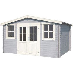 Blokhut Dallas 376x292 Platinum Grey-Wit